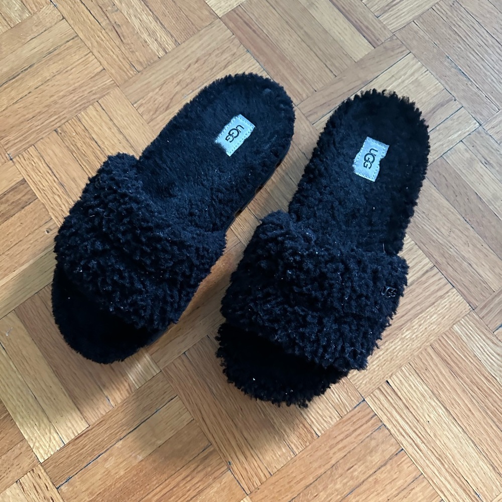 UGG Black Cozy Mule Slippers